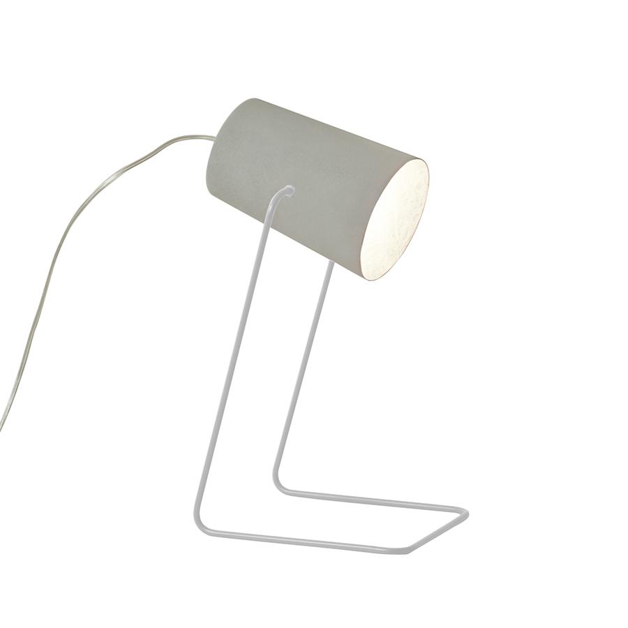 Lampada Da Tavolo Paint T Cemento In-Es Artdesign Collezione Matt Colore Grigio/Bianco Dimensione 17,5 Cm Diam. Ø 12 Cm